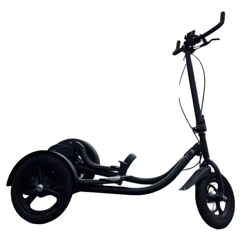 Педальный самокат Pedal Scooter Stepping Bicycle Foldable Upright Fitness Riding Tricycle