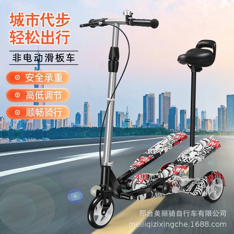 Children's Scooter Bicycle Tricycle Skateboard Baby Fitness and Entertainment Vehicle with Seat Self-Propelled 스턴트 스쿠터