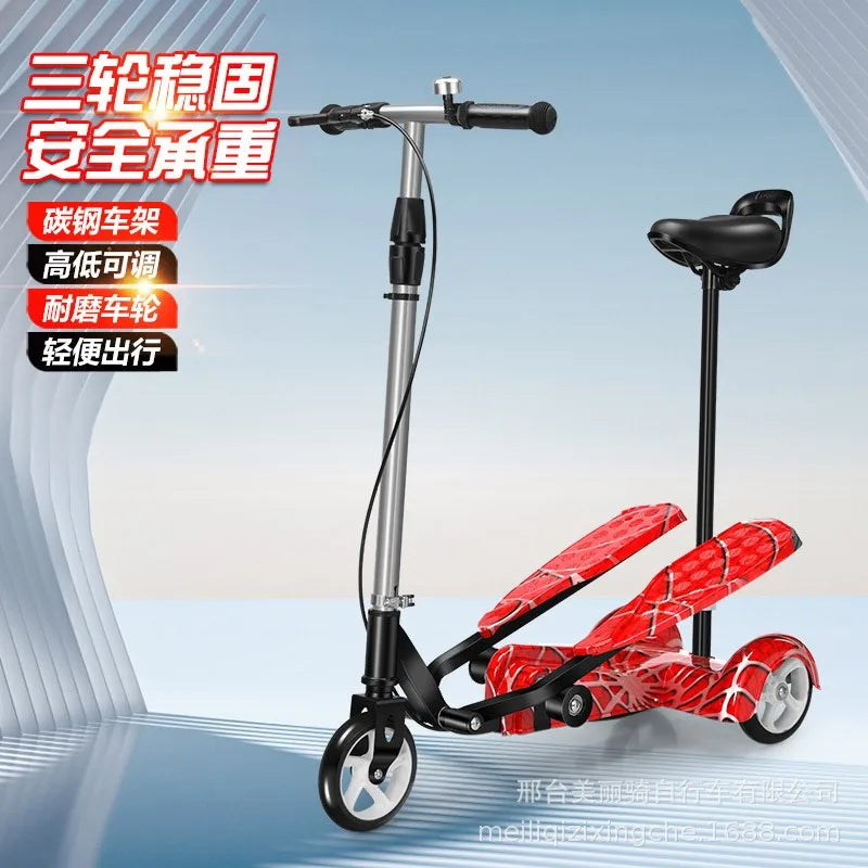 Children's Scooter Bicycle Tricycle Skateboard Baby Fitness and Entertainment Vehicle with Seat Self-Propelled 스턴트 스쿠터
