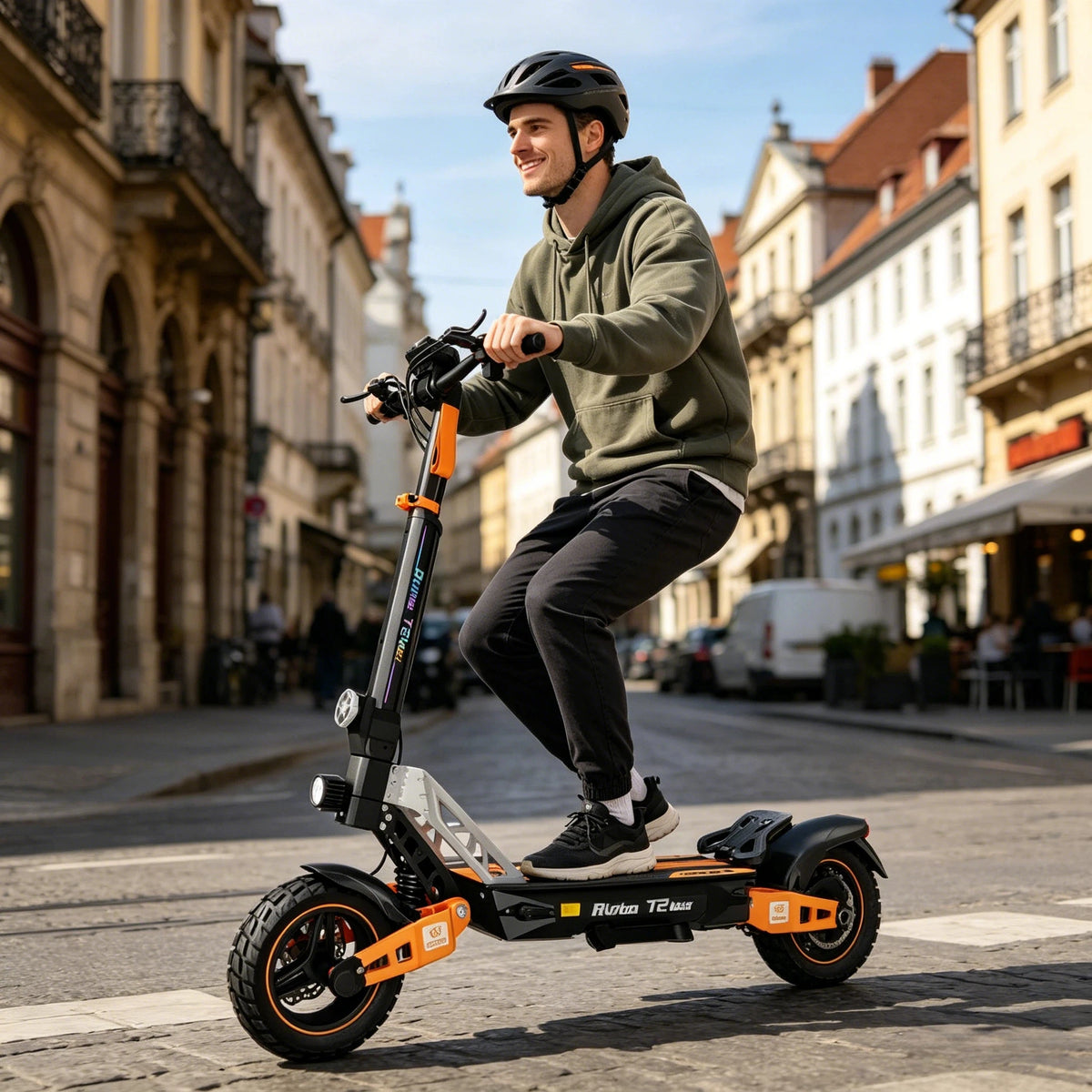 Electric Scooter for Adults, 1000W Motor, 48V 20.8Ah Battery, 31 Miles Range, 10" Off-Road Tires, Foldable E Scooter with LED Display and Disc Brake